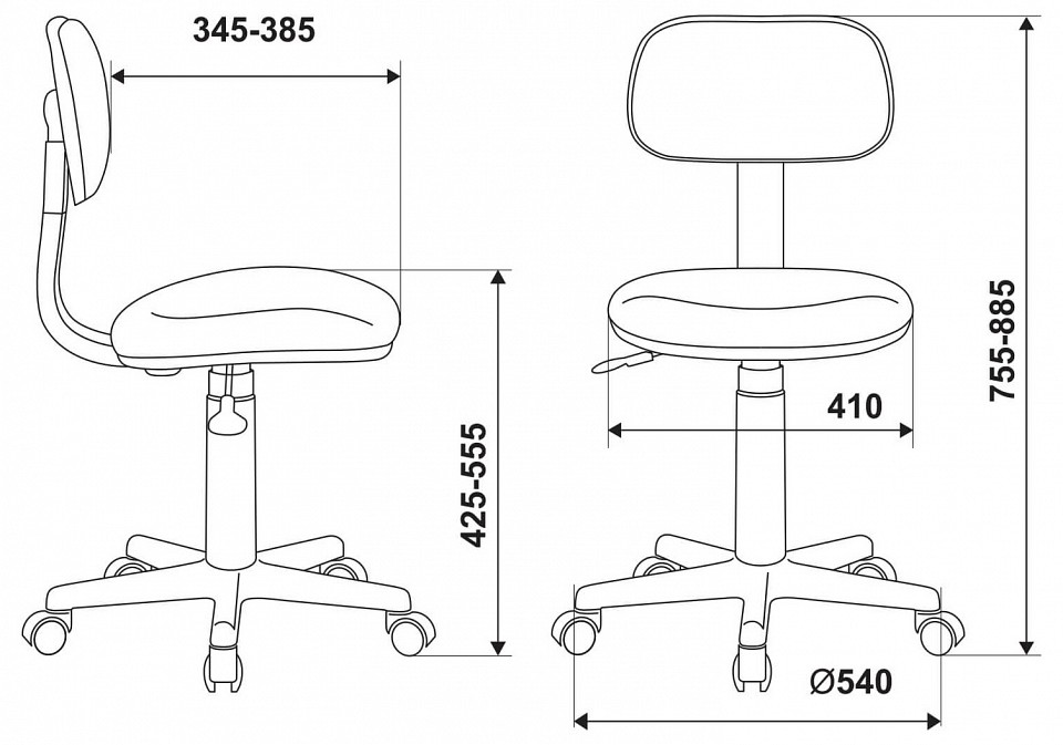 Стул компьютерный CH-W201NX/LT-28