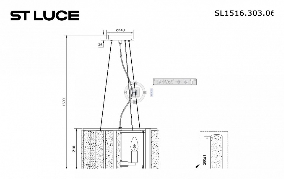 Подвесной светильник ST-Luce Delight SL1516.303.06