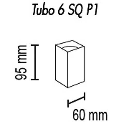 Накладной светильник TopDecor Tubo6 SQ Tubo6 SQ P1 29