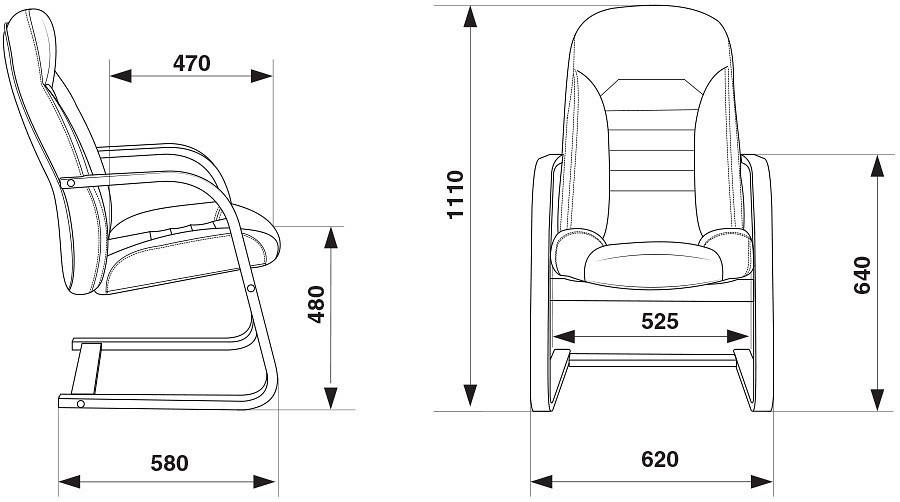 Кресло T-9923WALNUT-AV/BL
