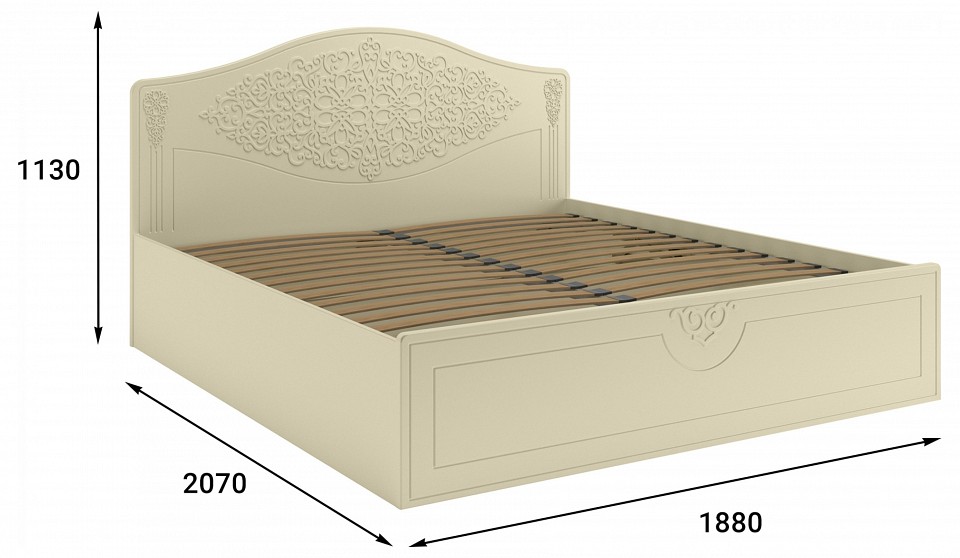 Кровать двуспальная Ассоль плюс АС-61