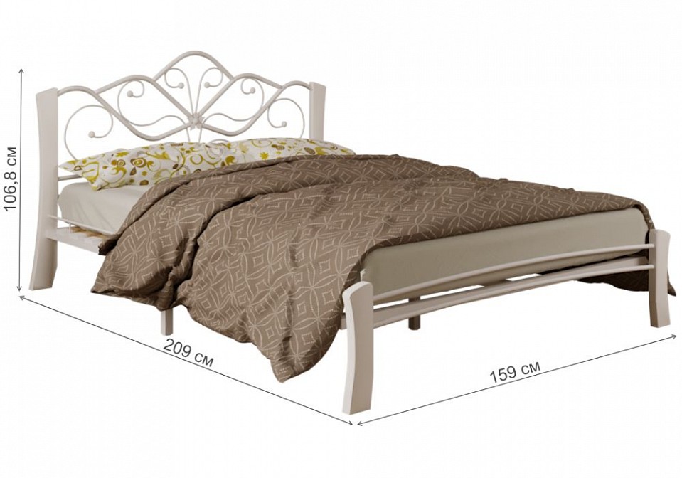 Кровать полутораспальная Виктори