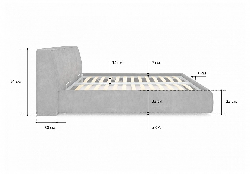 Кровать полутораспальная Altea 140-200