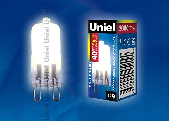 Лампа галогеновая Uniel  G9 40Вт 3000K 00573