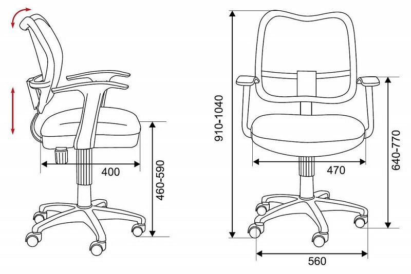 Кресло компьютерное Бюрократ CH-W797/BR/TW-14C