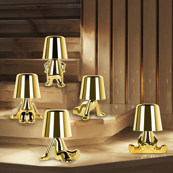 Настольная лампа декоративная Loft it Brothers 10233/E Gold