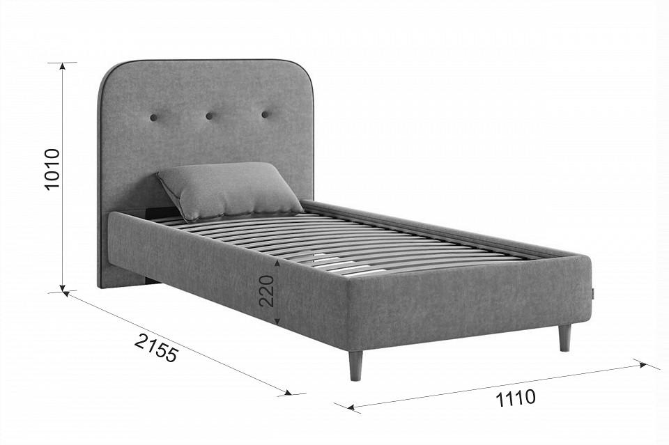 Кровать односпальная Лео 2000x900 мм