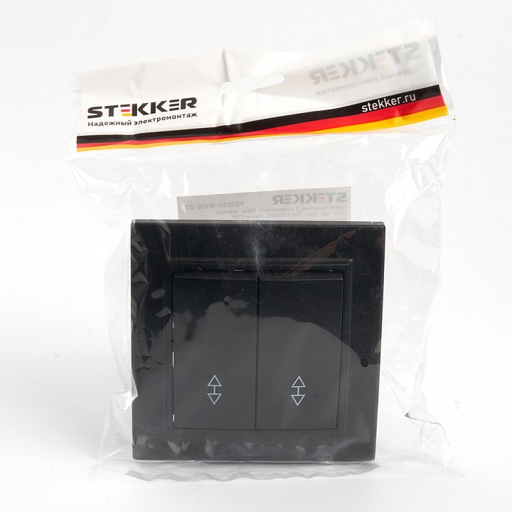 Выключатель двухклавишный Stekker Эрна 39921