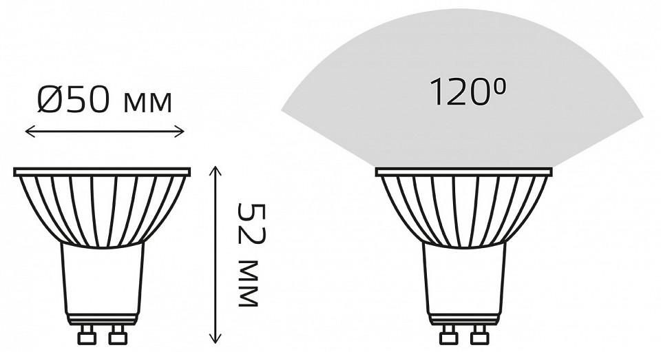 Лампа светодиодная Gauss Basic GU10 6Вт 3000K 10106162