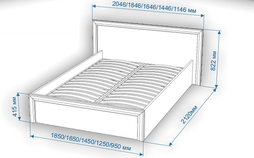 Кровать двуспальная Нобиле Кр-160