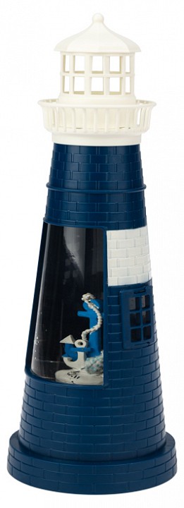 Архитектурная фигура Маяк синий с конфетти и подсветкой 501-171