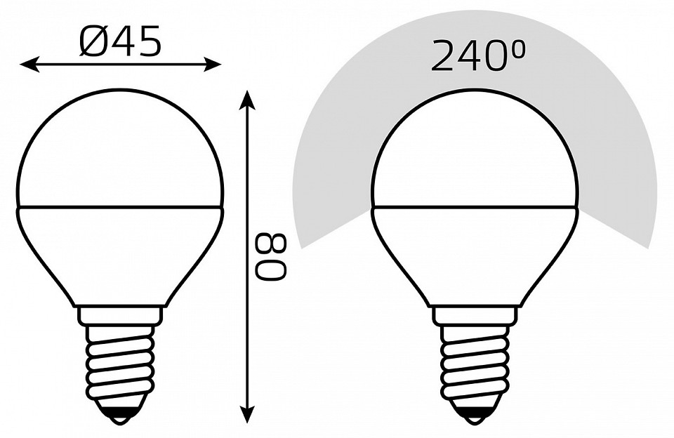 Набор ламп светодиодных Gauss Basic E14 5.5Вт 4100K 10531252T