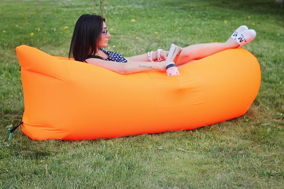 Лежак надувной Lamzac Airpuf Оранжевый