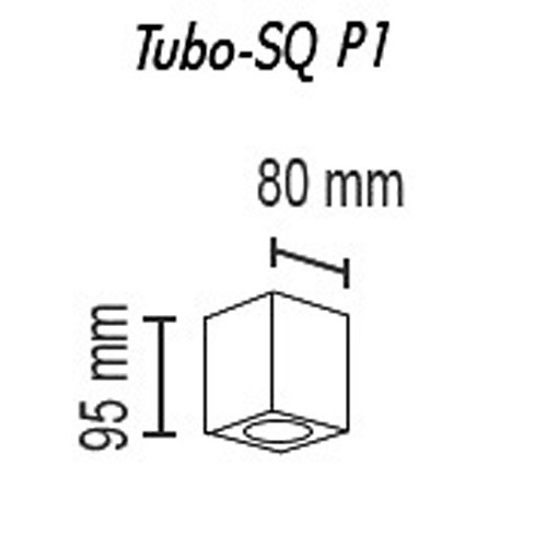 Накладной светильник TopDecor Tubo8 SQ Tubo8 SQ P1 27