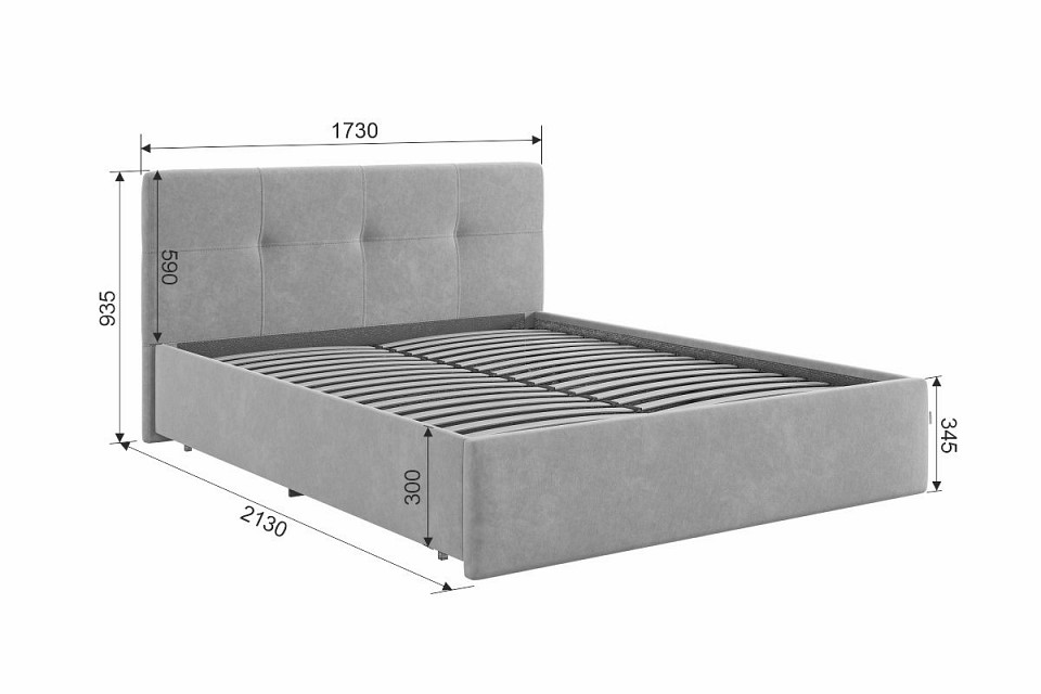 Кровать двуспальная Веста 2000x1600 мм