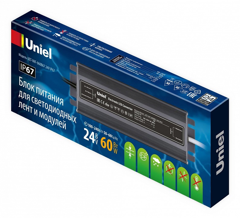 Блок питания с проводом Uniel UET-VAF UL-00009366