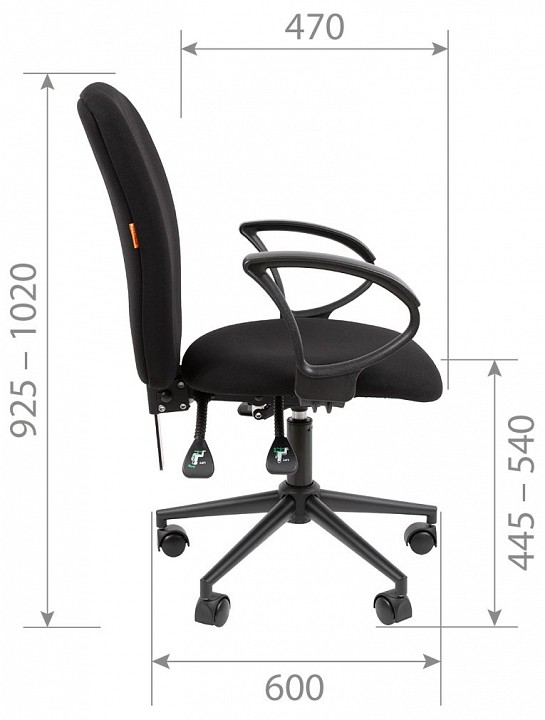 Кресло компьютерное Chairman 9801 Black