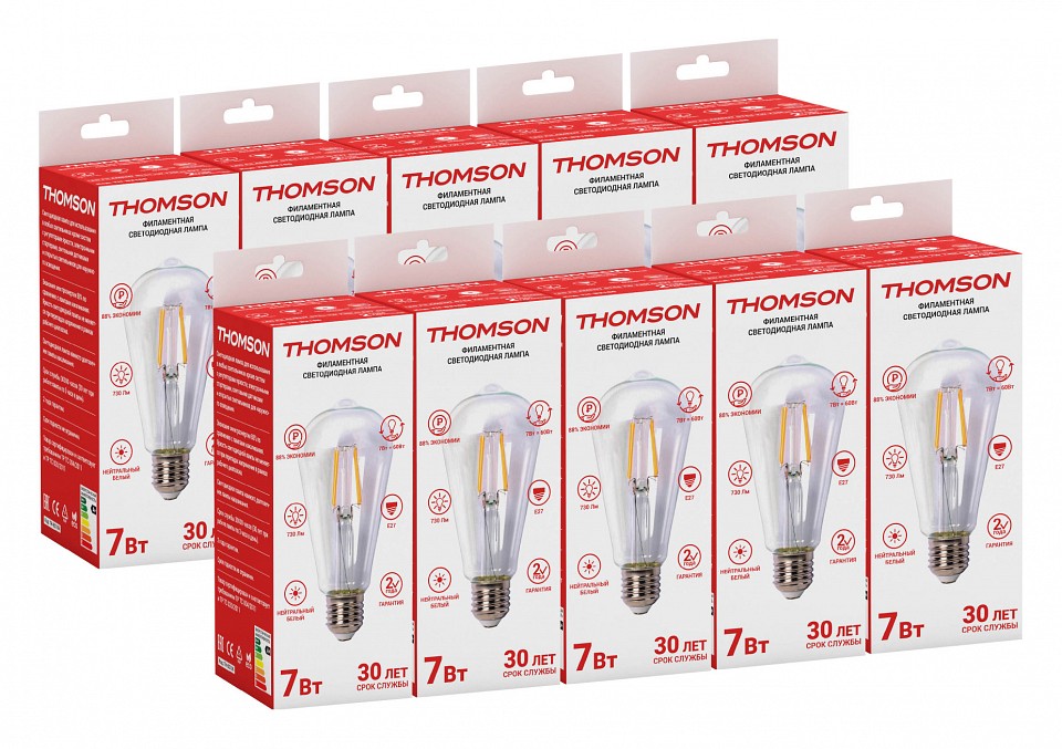 Лампа светодиодная Thomson Filament ST64 E27 7Вт 4500K TH-B2106