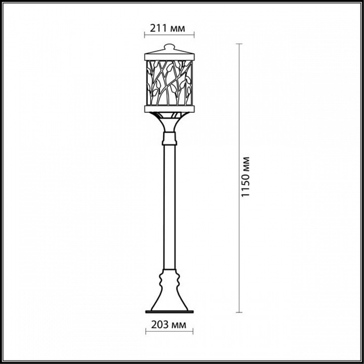 Наземный высокий светильник Odeon Light Lagra 2287/1A