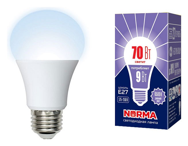 Лампа светодиодная Volpe NORMA E27 9Вт 6500K UL-00005624